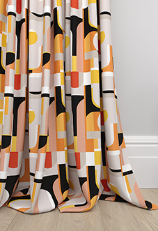 Archways, Orange - Made to Measure Curtains